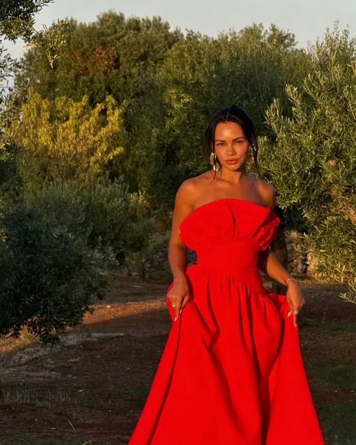 Elliatt Laurel Maxi Dress in Red Size S/AU 8 for rent on The Volte - main image