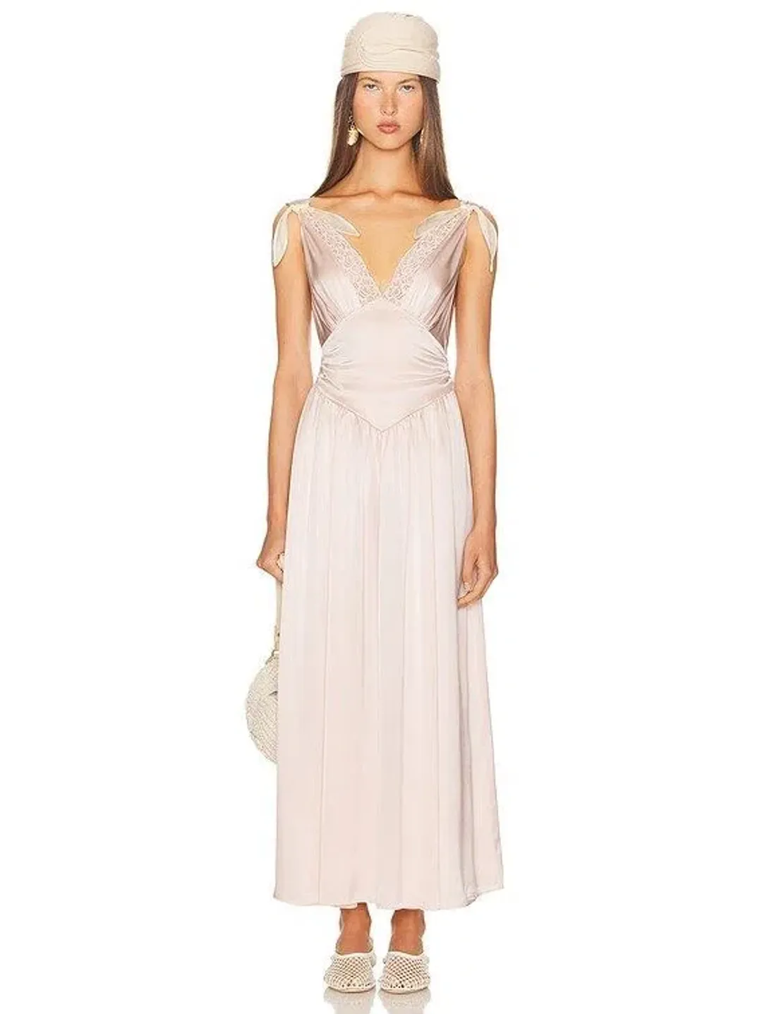 Helsa The Silk Celeste Dress  for rent on The Volte - main image