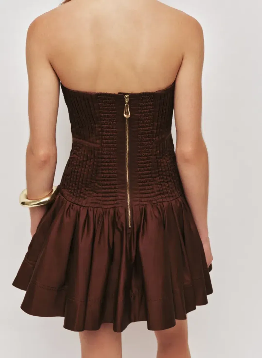 Vacation Mini Dress in Chocolate  for rent on The Volte - main image