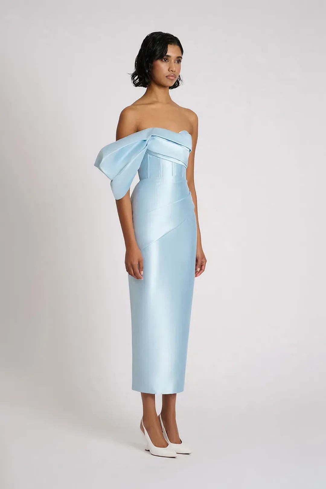 Eliya the Label Maisie Midi Dress Blue  Size S / AU 8 for rent on The Volte - main image