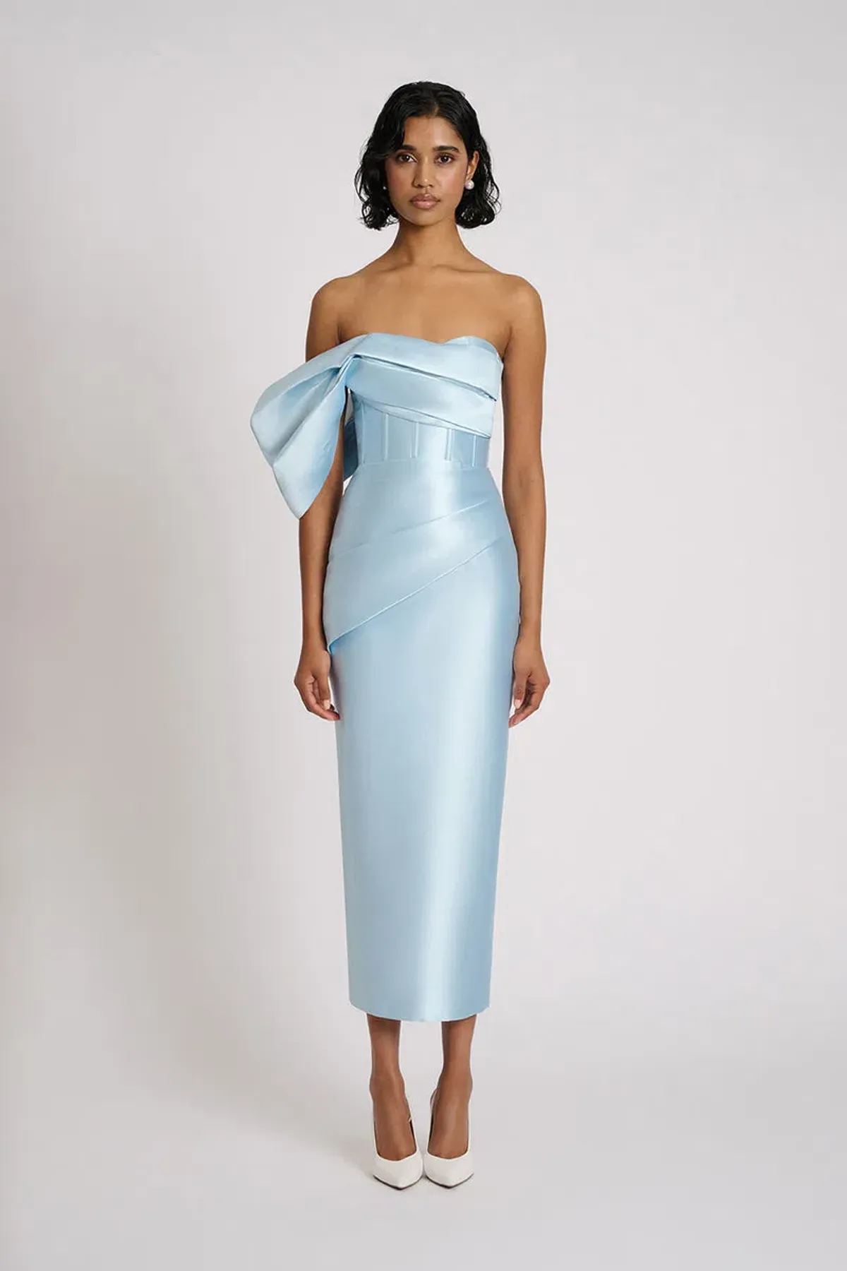 Eliya the Label Maisie Midi Dress Blue  Size S / AU 8 for rent on The Volte - main image
