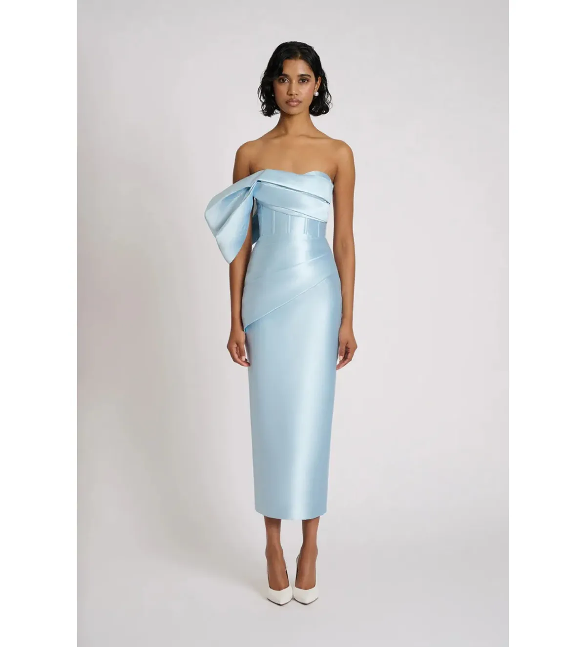 Eliya The Label Maisie Midi Dress Blue Size M AU 10 for rent on The Volte - main image