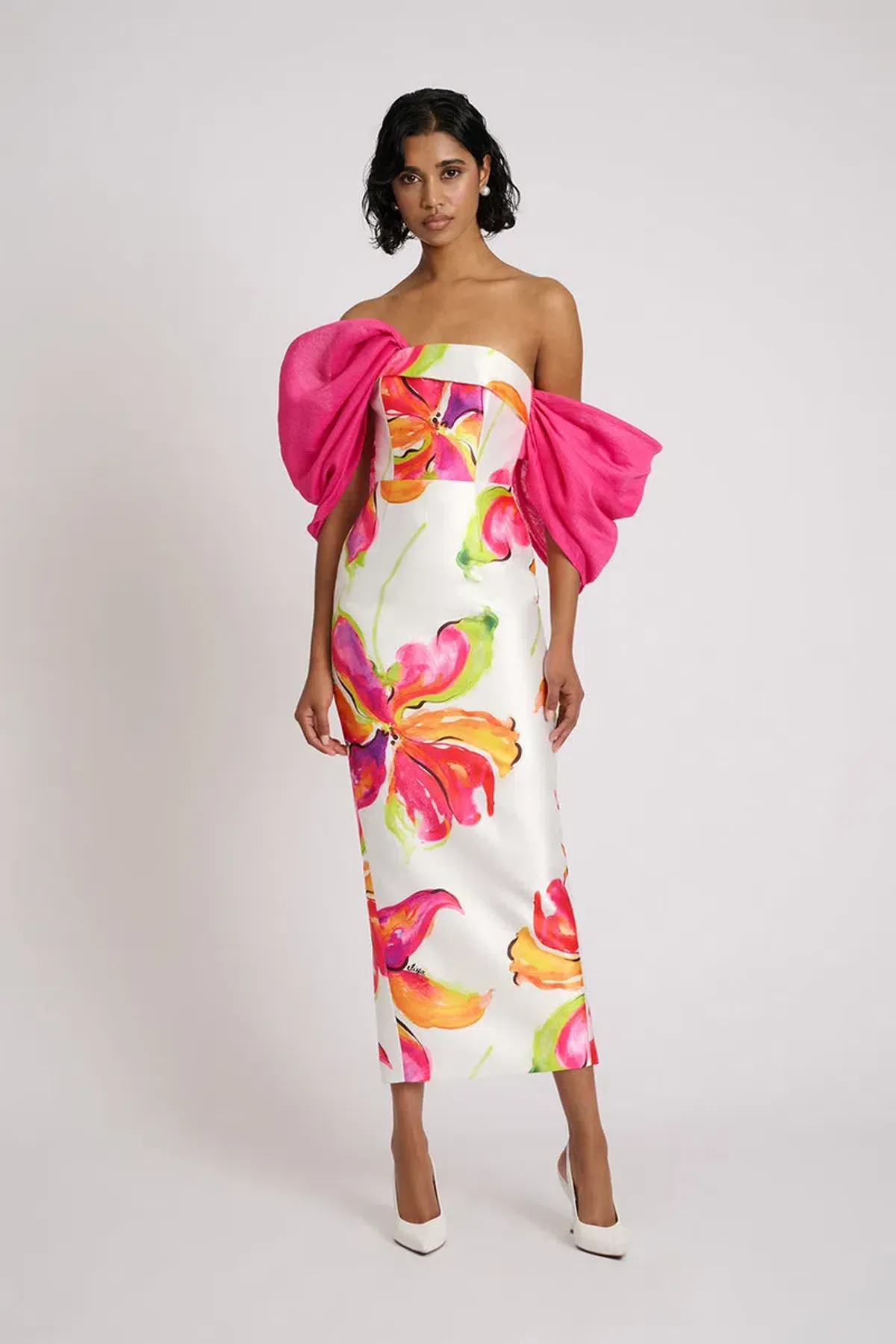 Eliya the Label Joni Midi Dress Floral Size M / AU 10 for rent on The Volte - main image