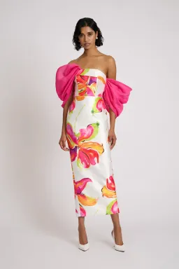 Eliya the Label Joni Midi Dress Floral Size S / AU 8 for rent on The Volte - image 1