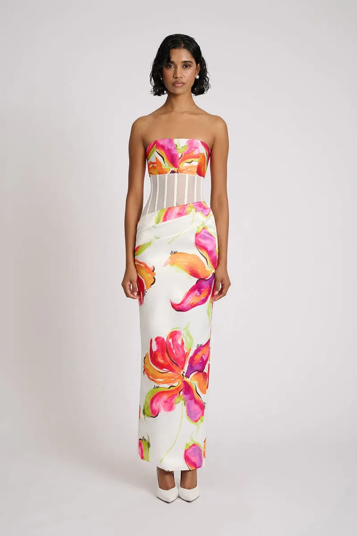 Eliya The Label Papaya Maxi Dress Floral Size XS / AU 6 for rent on The Volte - main image