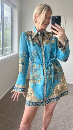 Alemais Cassie Mini Dress Blue Size 12 for rent on The Volte - image 5