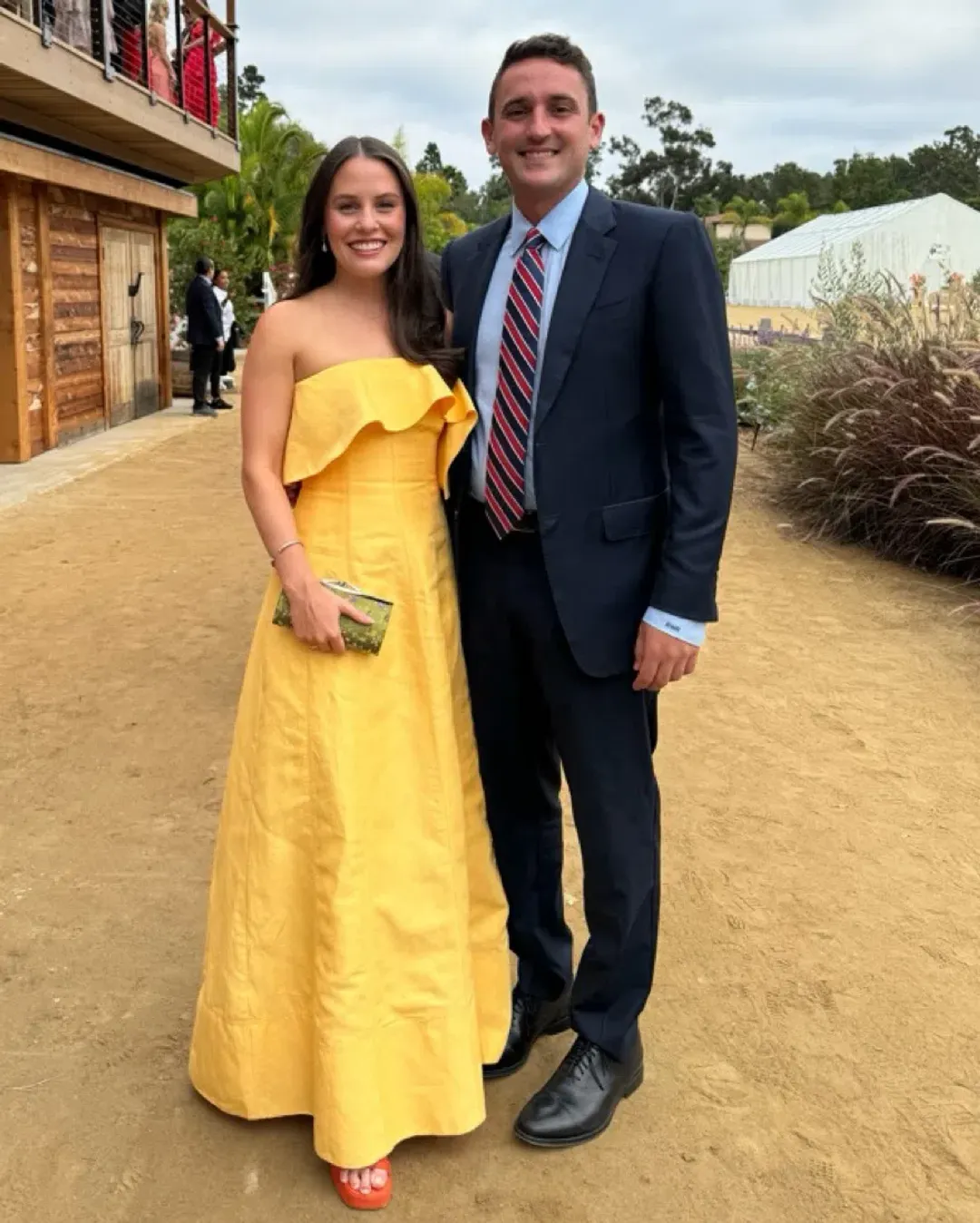 Aje Shallows Strapless Gown in Marigold Yellow Size 6 for rent on The Volte - main image