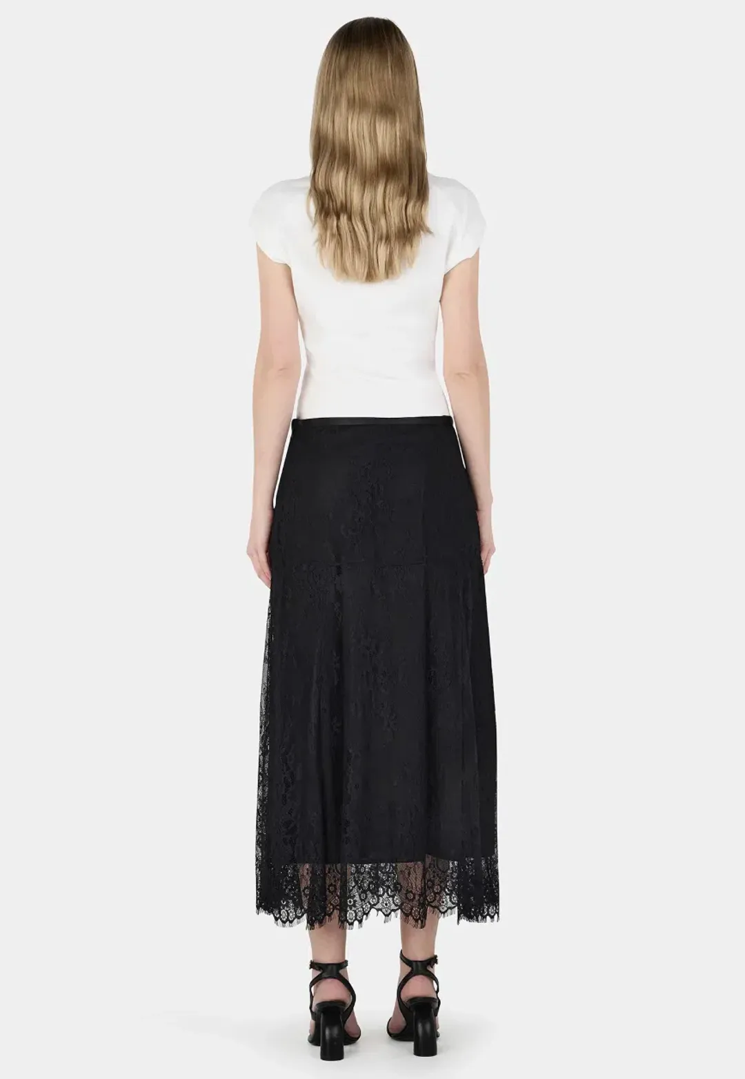 Hansen and Gretel Thandie Top Black and Emaneul Lace Skirt Black for rent on The Volte - main image