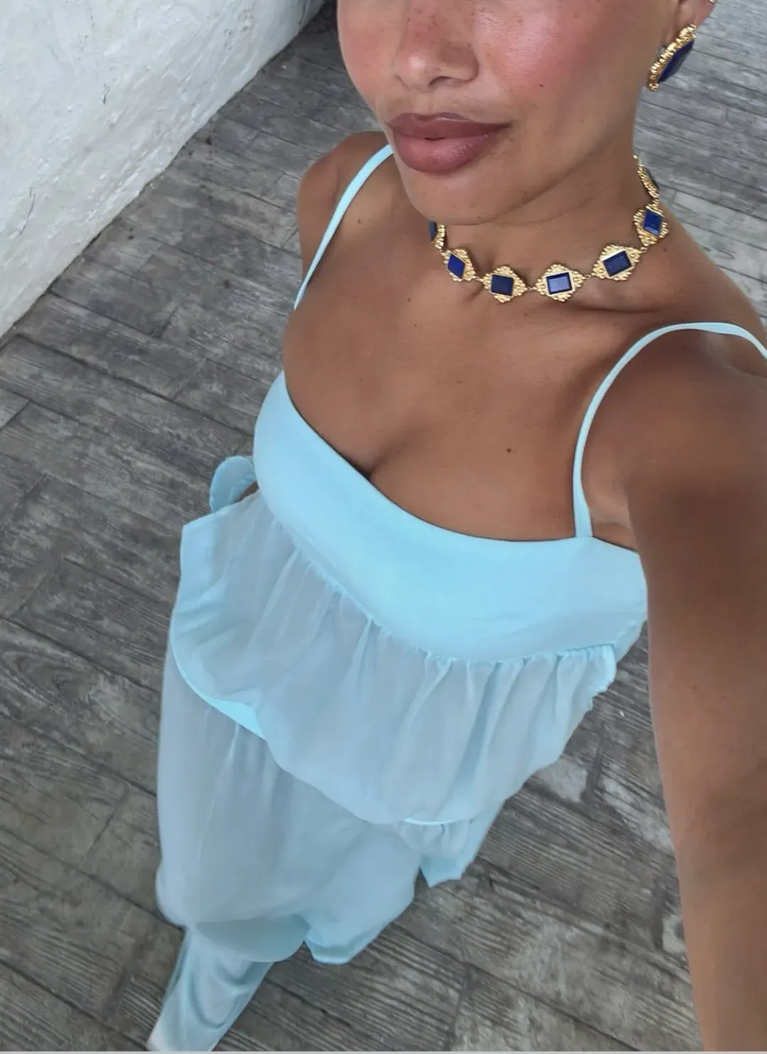 Ance Gria Romeo Gown Aqua Blue size XS 6 AU for rent on The Volte - main image