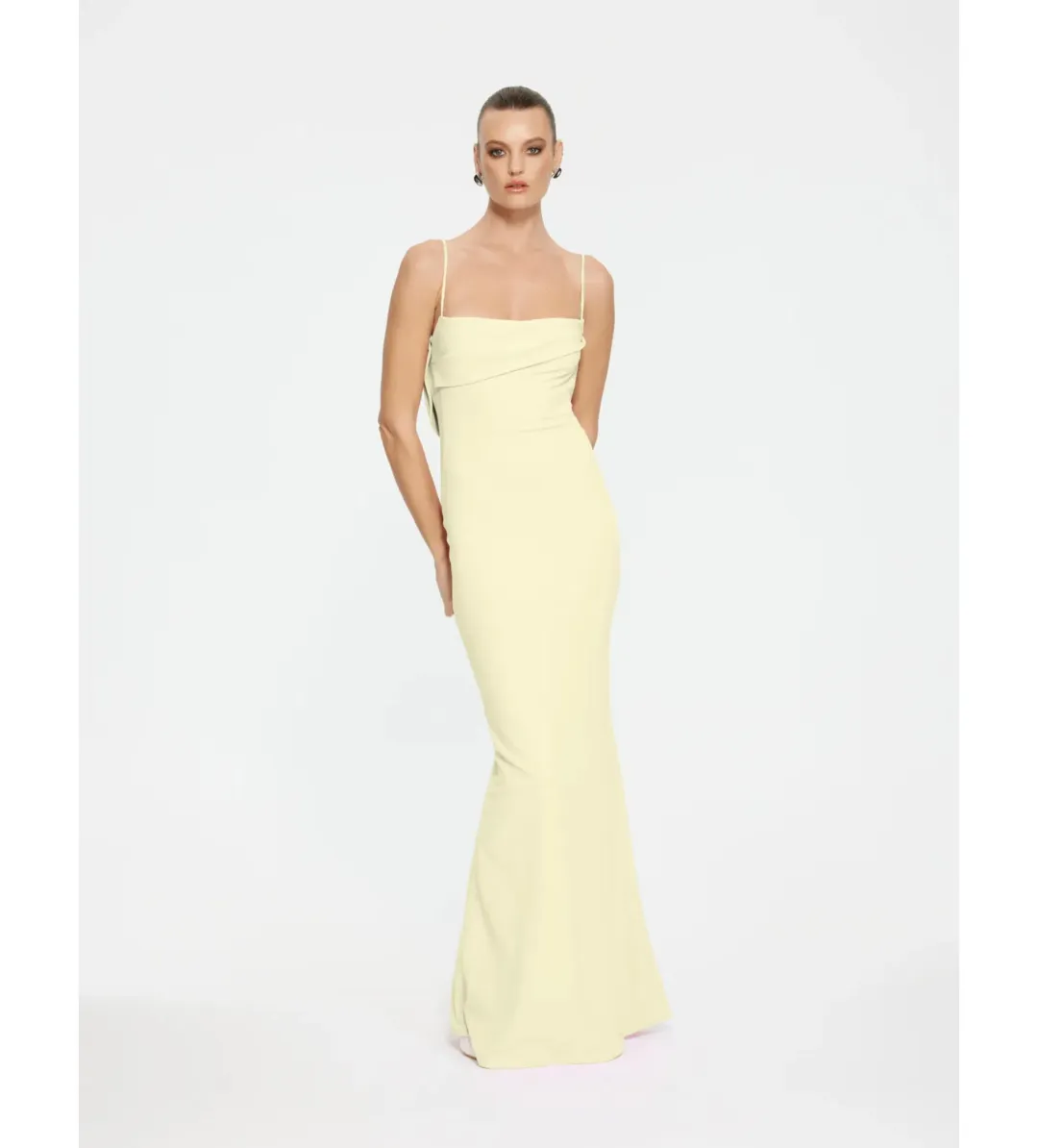 Effie Kats Havilland Gown Lemon Size S/AU 8 for rent on The Volte - main image