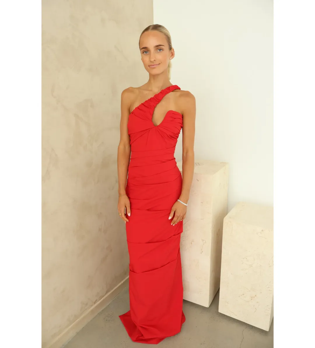 Rachel Gilbert Freda Maxi Dress Red Size 1/AU 8 for rent on The Volte - main image