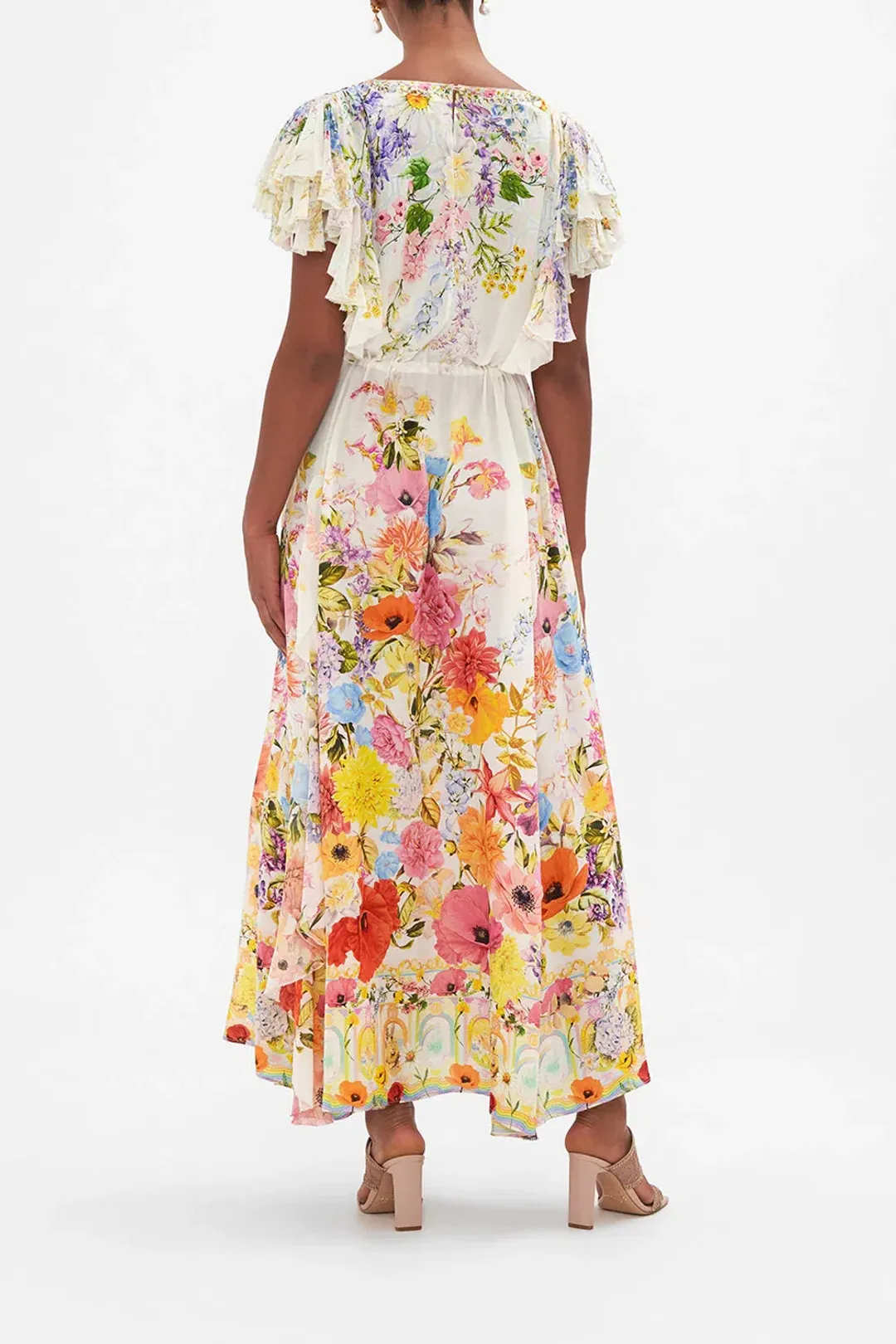 Camilla All Over Ruffle Dress Sunlight Symphony size XXL for rent on The Volte - main image