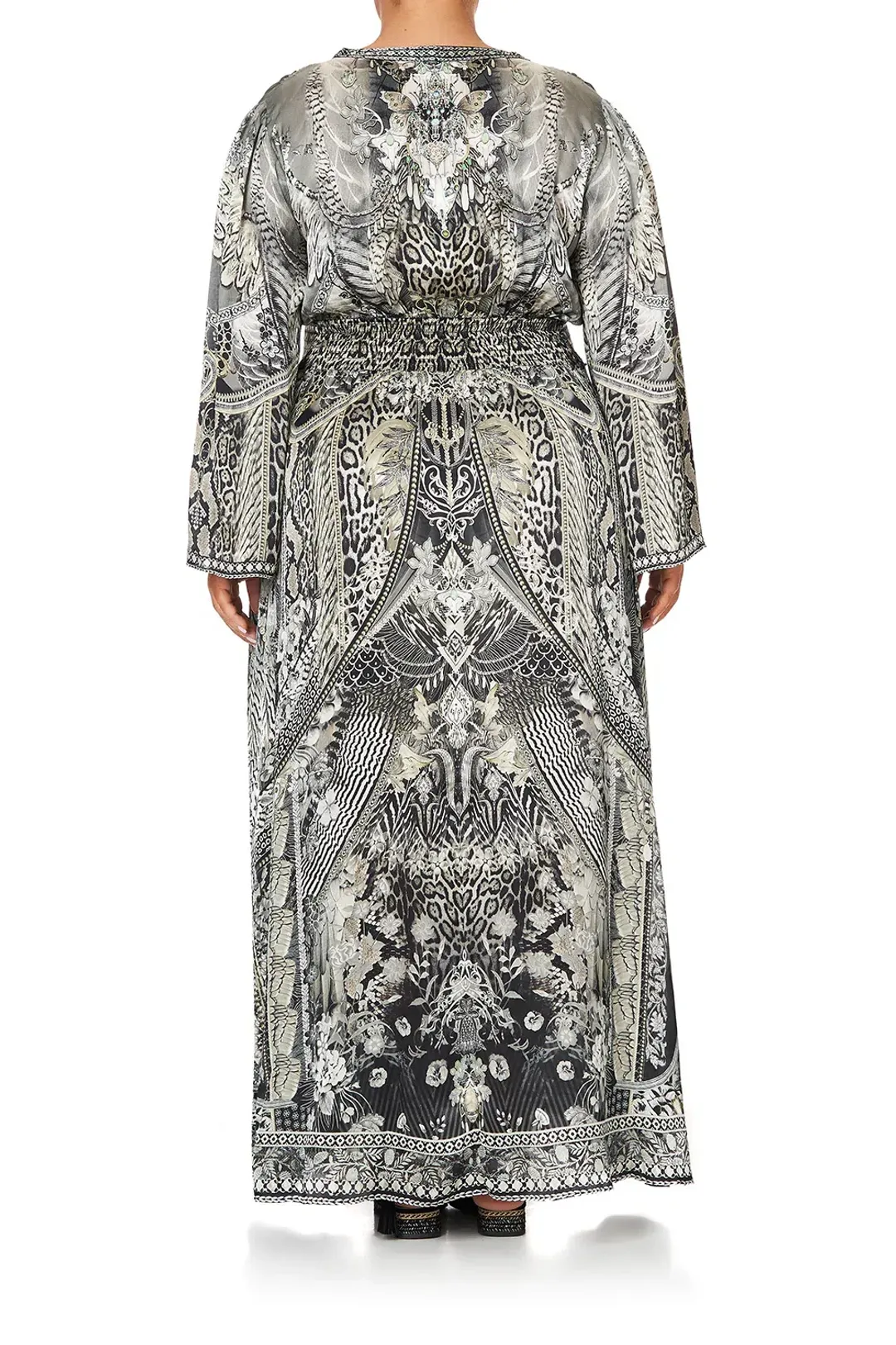 Camilla Kimono Sleeve Dress With Shirring Detail One Tribe size 3XL for rent on The Volte - main image