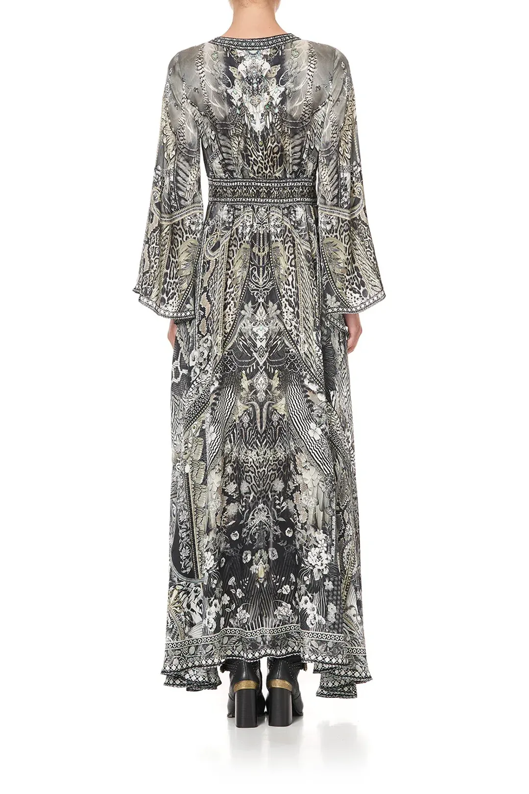 Camilla Kimono Sleeve Dress With Shirring Detail One Tribe size 3XL for rent on The Volte - main image