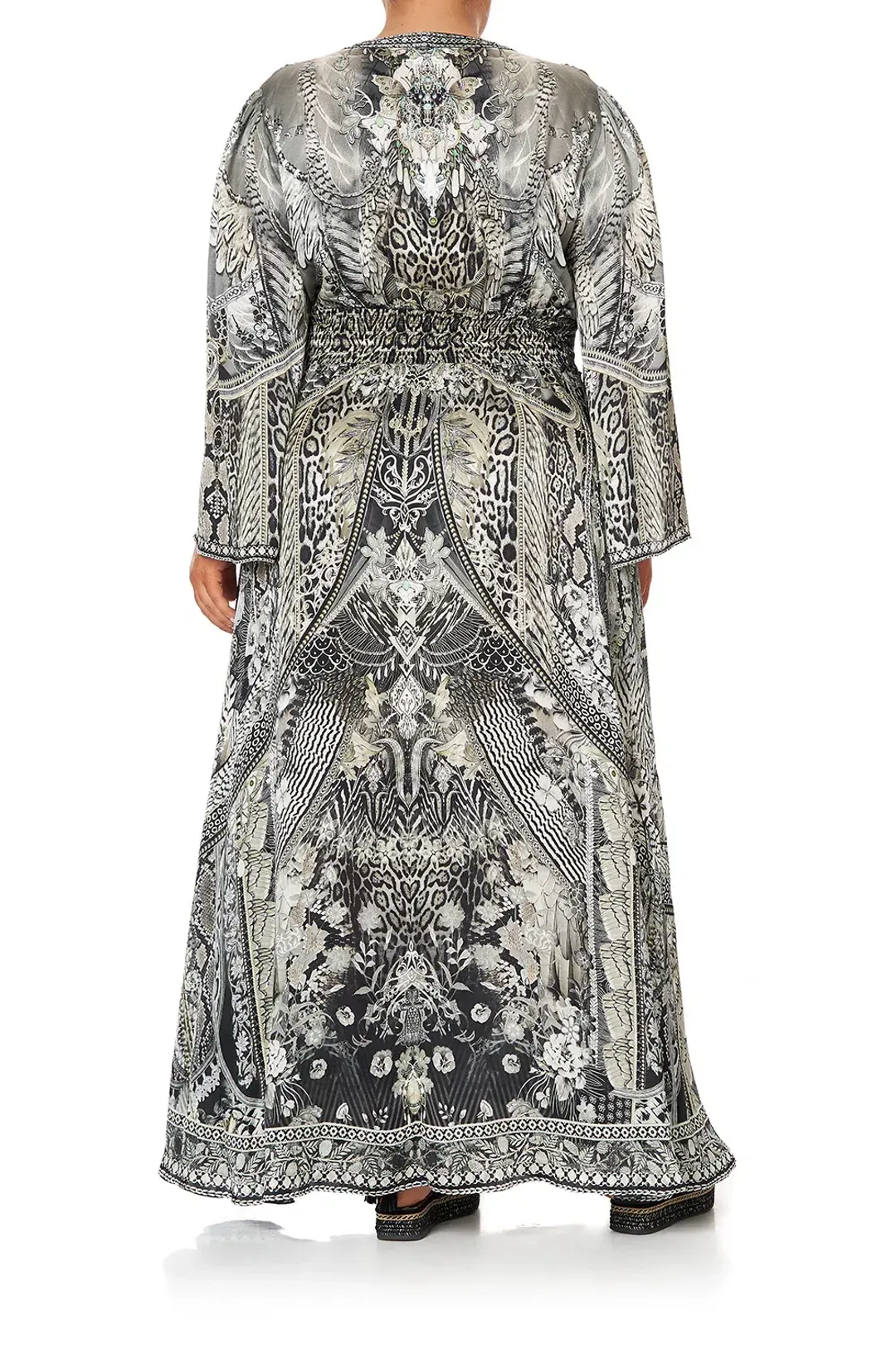 Camilla Kimono Sleeve Dress With Shirring Detail One Tribe size 3XL for rent on The Volte - main image