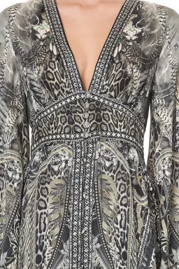 Camilla Kimono Sleeve Dress With Shirring Detail One Tribe size 3XL for rent on The Volte - image 14