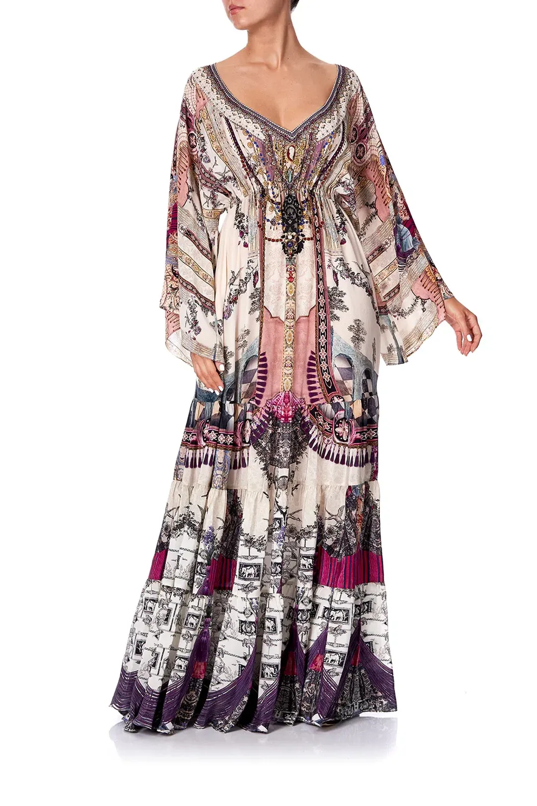 Camilla Gathered Panel Dress Violet City size XXL for rent on The Volte - main image