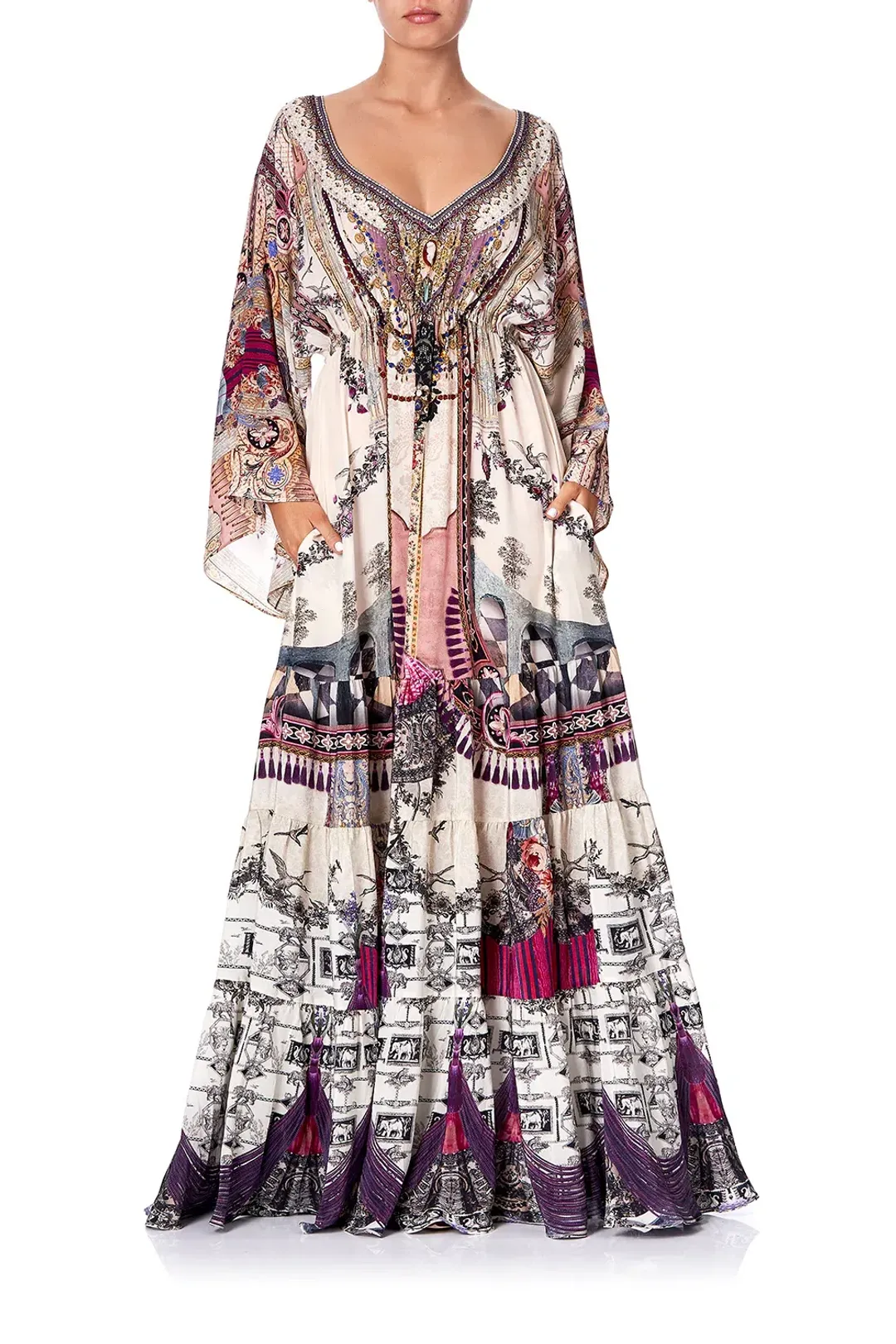 Camilla Gathered Panel Dress Violet City size XXL for rent on The Volte - main image