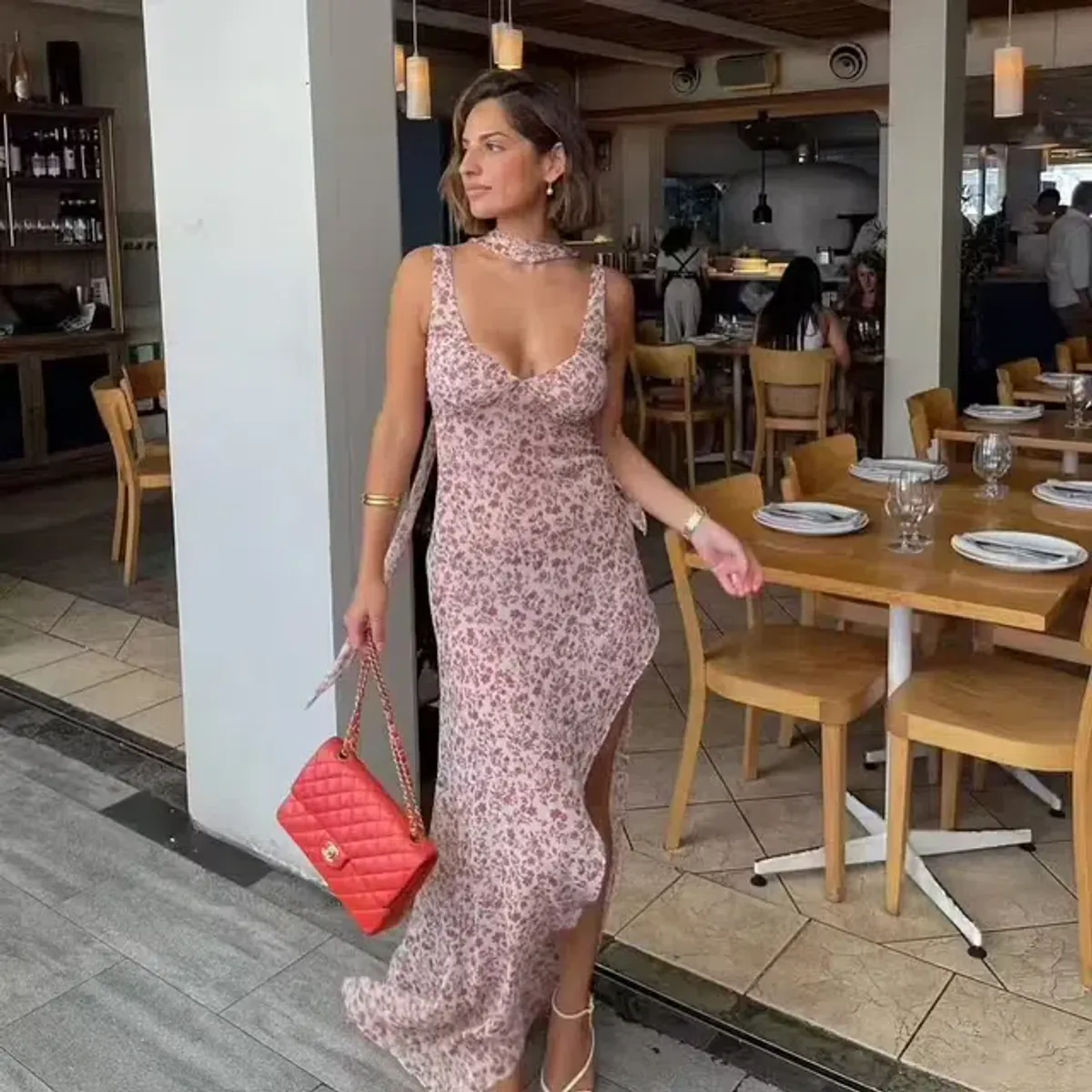 Arcina Ori Amelie Dress In Floral Pink Size 10/ M for rent on The Volte - main image