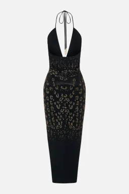 Camilla V Neck Gathered Jersey Dress Mosaic Muse size XXL for rent on The Volte - image 8