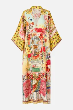 Camilla Deep V Kaftan With Cut-Out Detail Aromatic Tiger Flower size XL/XXL for rent on The Volte - image 3
