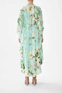 Camilla Gathered Waist Kaftan Floral Freefall size OS for rent on The Volte - image 2