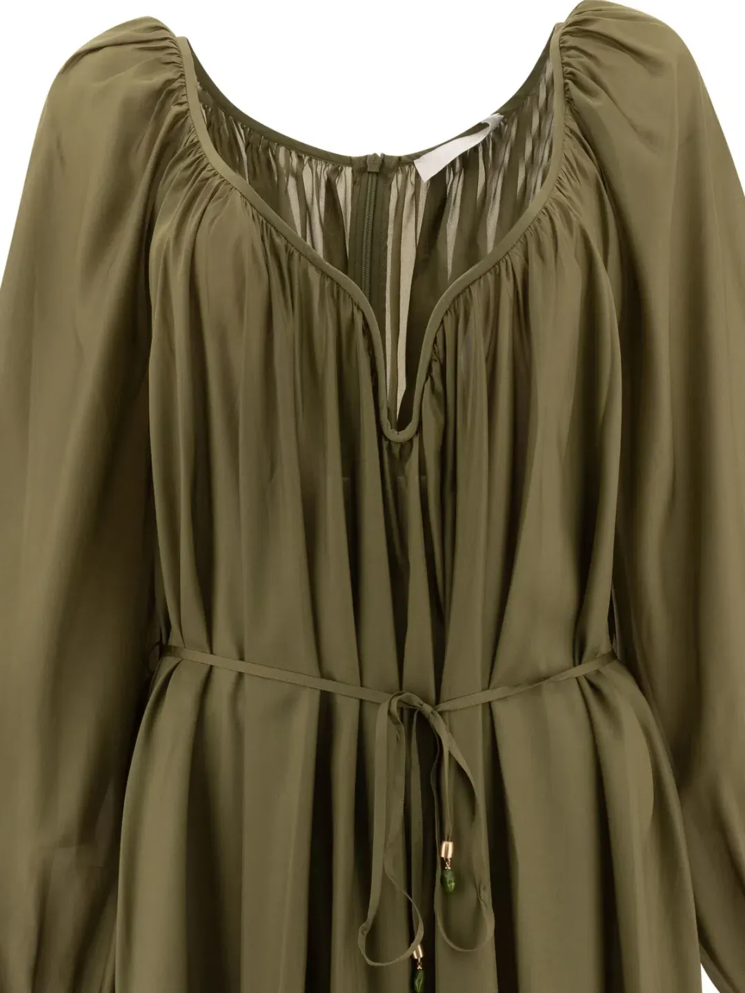 Zimmermann ACACIA MAXI DRESS khaki size 4 / AU16 for rent on The Volte - main image