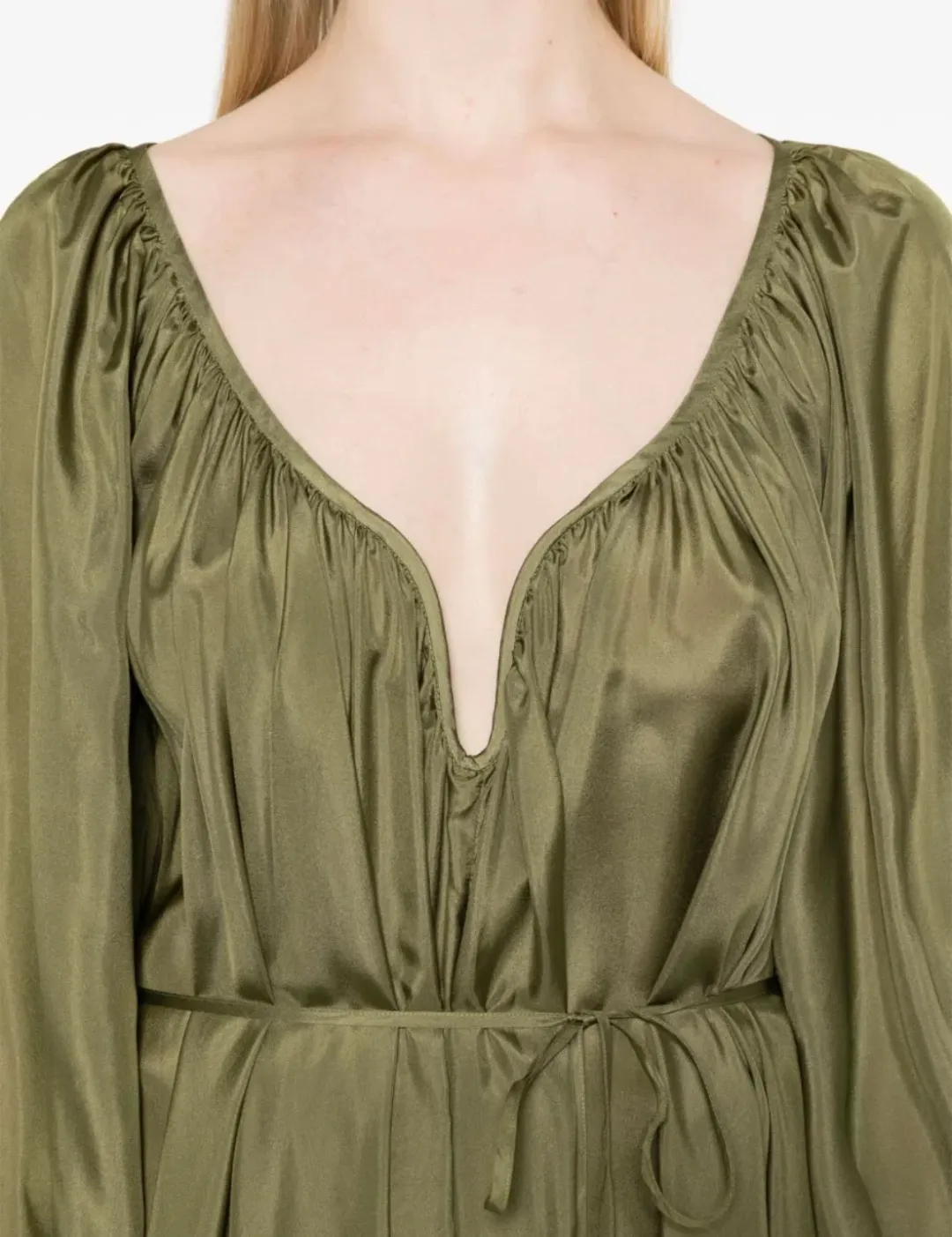 Zimmermann ACACIA MAXI DRESS khaki size 4 / AU16 for rent on The Volte - main image