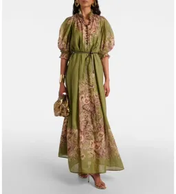 Zimmermann OTTIE SWING MAXI DRESS khaki size 4 / AU16 for rent on The Volte - image 1