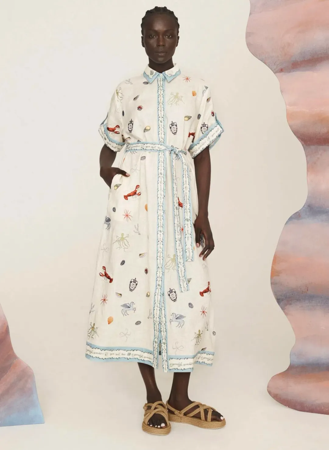 Alemais  SANDY EMBROIDERED SHIRTDRESS - 16 AU/UK (12 US) for rent on The Volte - main image
