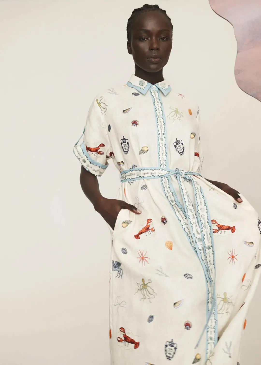 Alemais  SANDY EMBROIDERED SHIRTDRESS - 16 AU/UK (12 US) for rent on The Volte - main image