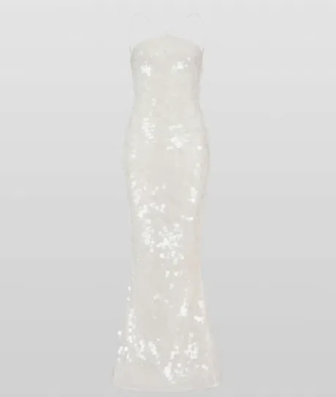Rat & Boa White Emmanuella Maxi Sequin Dress - 12 for rent on The Volte - main image
