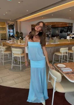 Ance Gria Romeo Gown in Aqua Blue size S / 8 AU for rent on The Volte - image 2