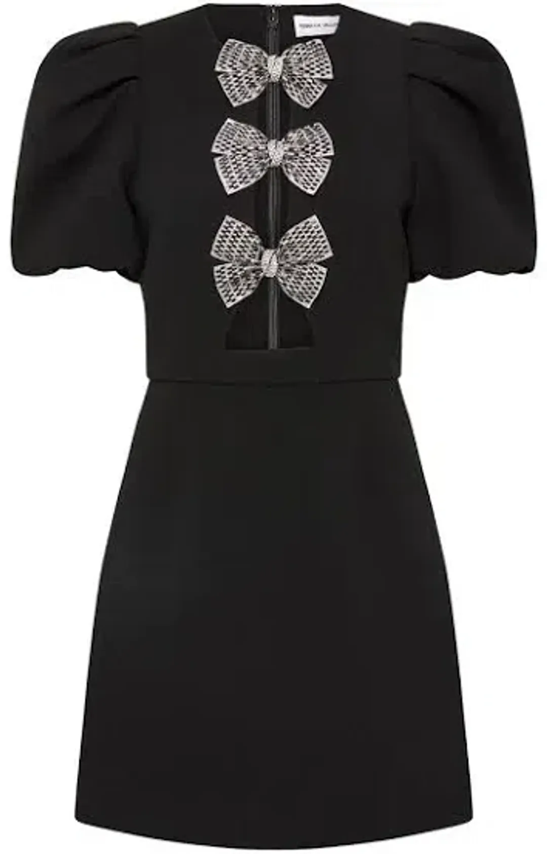 Rebecca Vallance Yvonne Bow Mini Dress Black Size 10 for rent on The Volte - main image