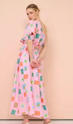 Palm Noosa Lotus Maxi Dress In Pink Emblem Size 10 for rent on The Volte - image 3