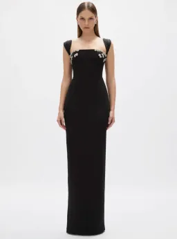 Rachel Gilbert Malia Gown in Black AU 6 for rent on The Volte - image 2