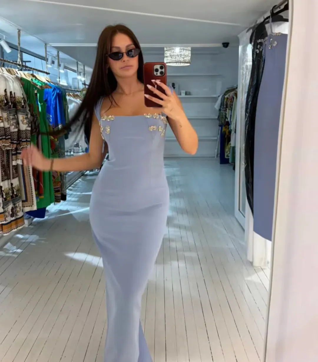 Rachel Gilbert Malia Gown in Blue AU 6  for rent on The Volte - main image