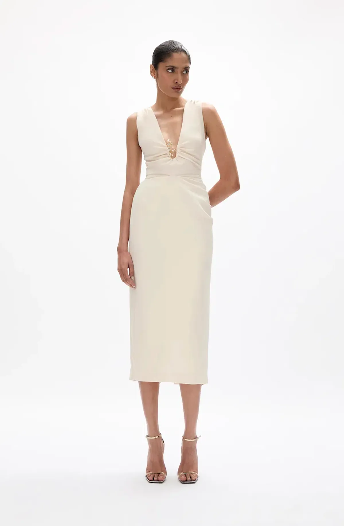 Rachel Gilbert - Martina Dress Creme for rent on The Volte - main image