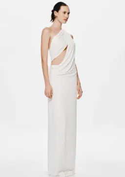 The Solstice Cupro Maxi Dress in Ivory - M for rent on The Volte - image 3