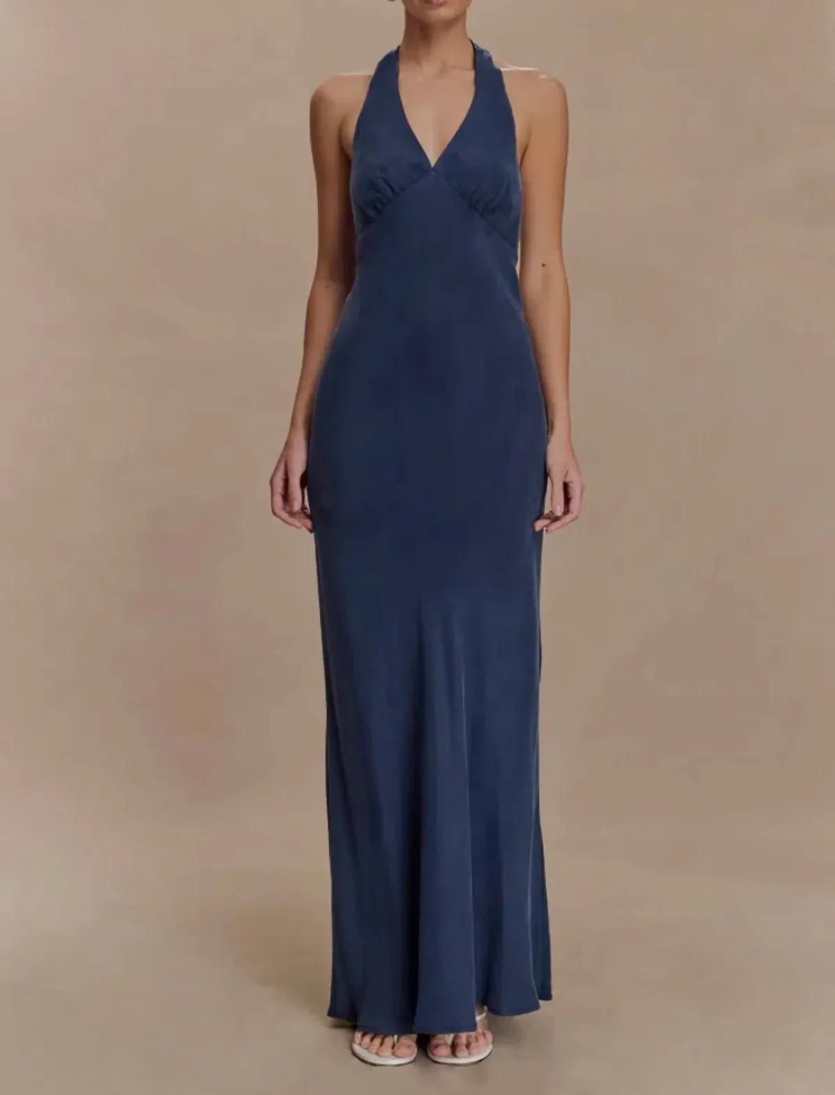 Louisiana Halter Maxi Dress in Navy Size Small for rent on The Volte - main image