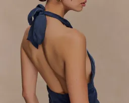 Louisiana Halter Maxi Dress in Navy Size Small for rent on The Volte - image 2