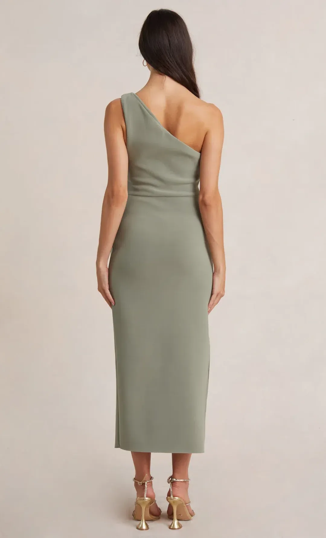 Bec & Bridge BE MINE ASYM DRESS SAGE 8 for rent on The Volte - main image