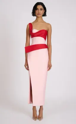Eliya The Label Pink & Red Cartia Dress - 12 for rent on The Volte - image 1