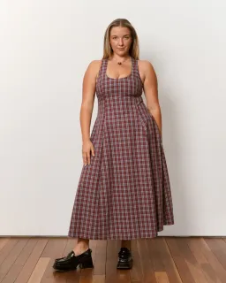 Katherina Lou Annabel Maxi Cherry Plaid for rent on The Volte - image 9