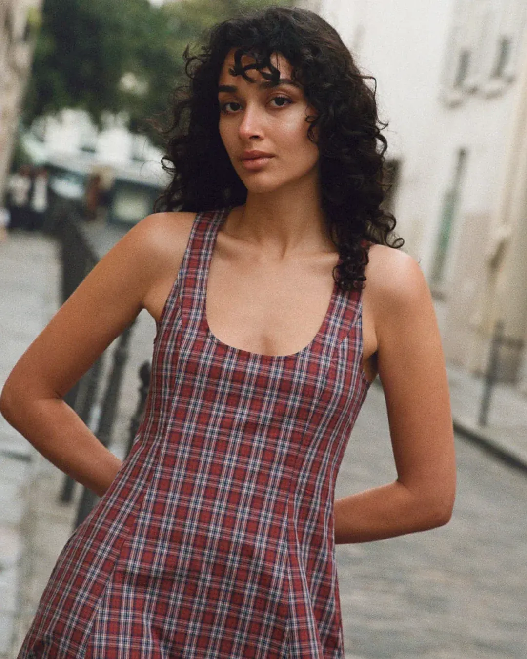 Katherina Lou Annabel Maxi Cherry Plaid for rent on The Volte - main image