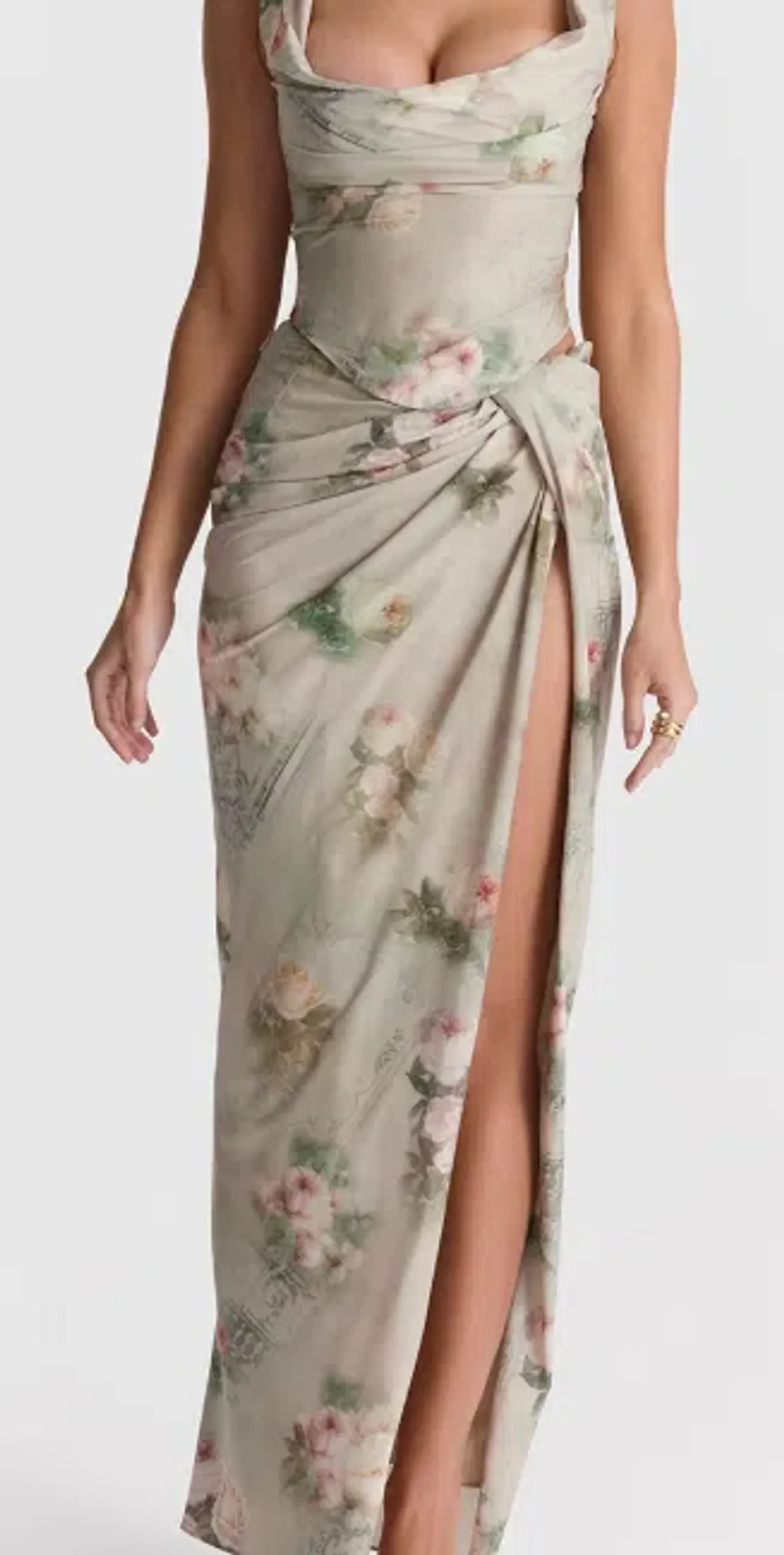 Una "Vintage Floral" Corset Top and Vesper Maxi Skirt Set. Size 10 Aus. for rent on The Volte - main image