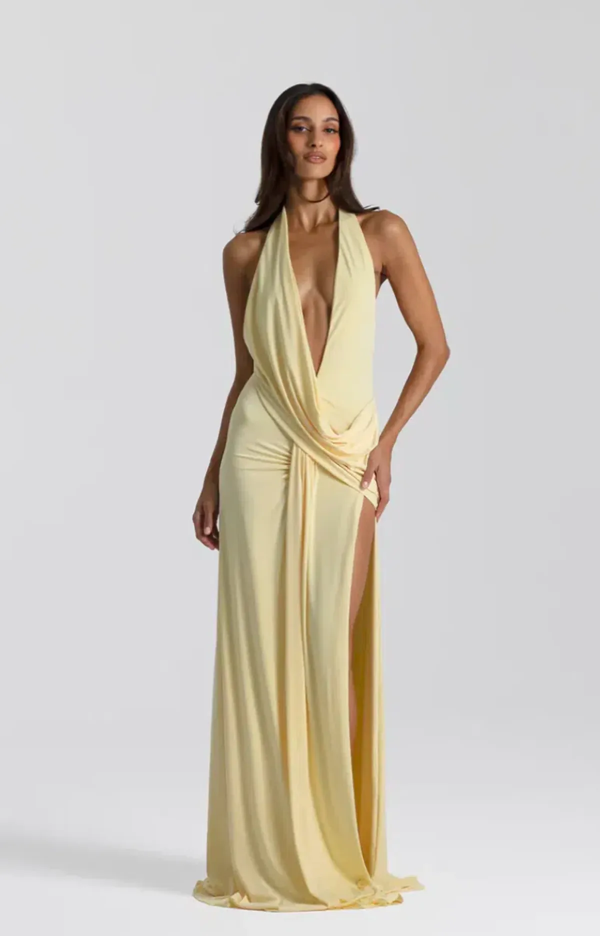 Natalie Rolt Winona Gown in Lemon Size 2 / AU 10 for rent on The Volte - main image