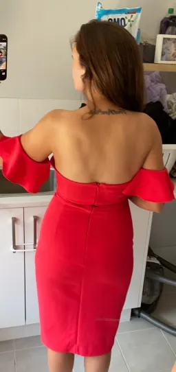 Forever New - Red Off Shoulder Dress for rent on The Volte - image 1