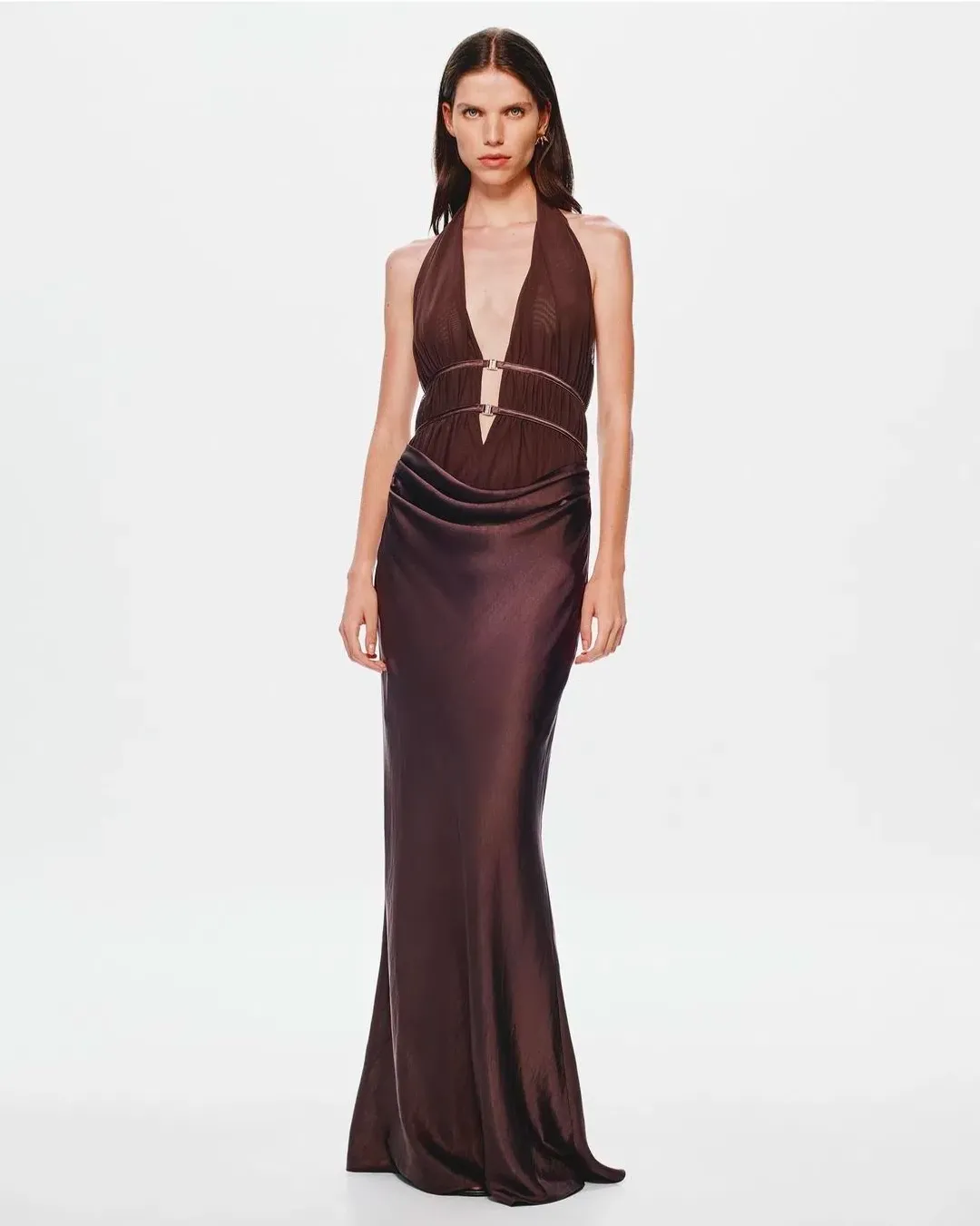 Misha THE 'CELINE' SATIN DRESS for rent on The Volte - main image