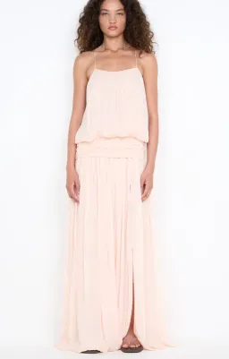 Bec & Bridge, Camille  BLOUSON DRESS, Maxi, Peach, size 8  for rent on The Volte - image 1